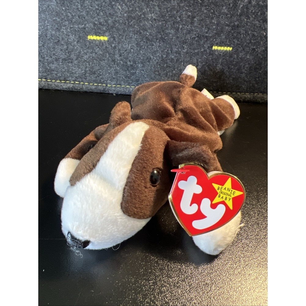 TY Beanie Baby - BRUNO the Bull Terrier Dog (8.5 inch) Vintage‎ 1997